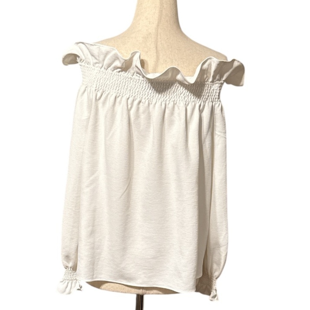 Tuckernuck White Off-Shoulder Marguerite Blouse - Picture 3 of 5